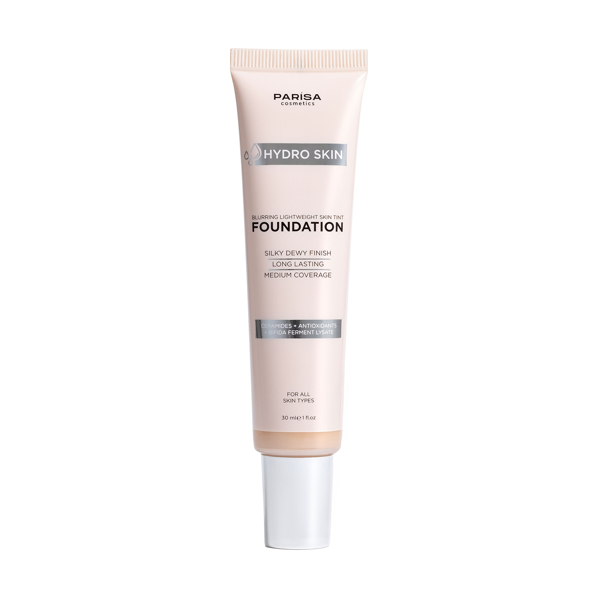 Тональна основа-тінт для обличчя Parisa Cosmetics Hydro Skin Blurring Lightweight Tint Foundation, 06 Soft Amber, 30 мл